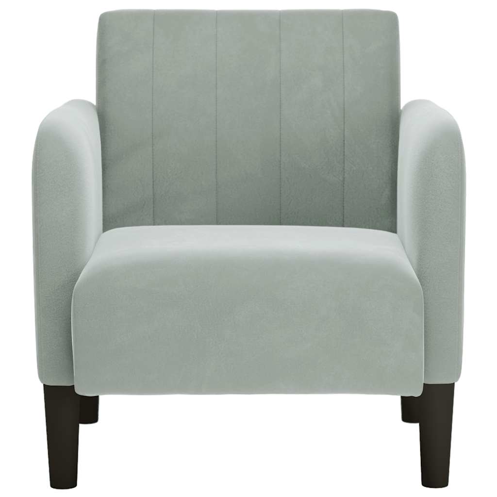 vidaXL Canapea scaun cu cotiere Gri deschis 54 cm catifea
