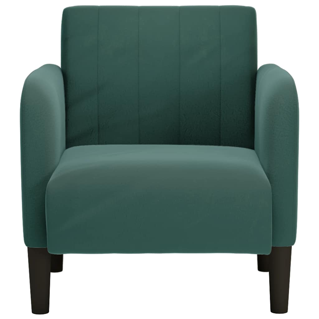 vidaXL Canapea Scaun cu cotiere Verde Inchis 54 cm Catifea vidaXL Canapea Scaun cu cotiere Verde Inchis 54 cm Catifea