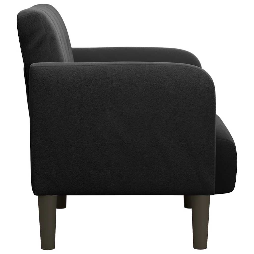 vidaXL Canapea Scaun cu Cotiere Negru 54 cm Catifea