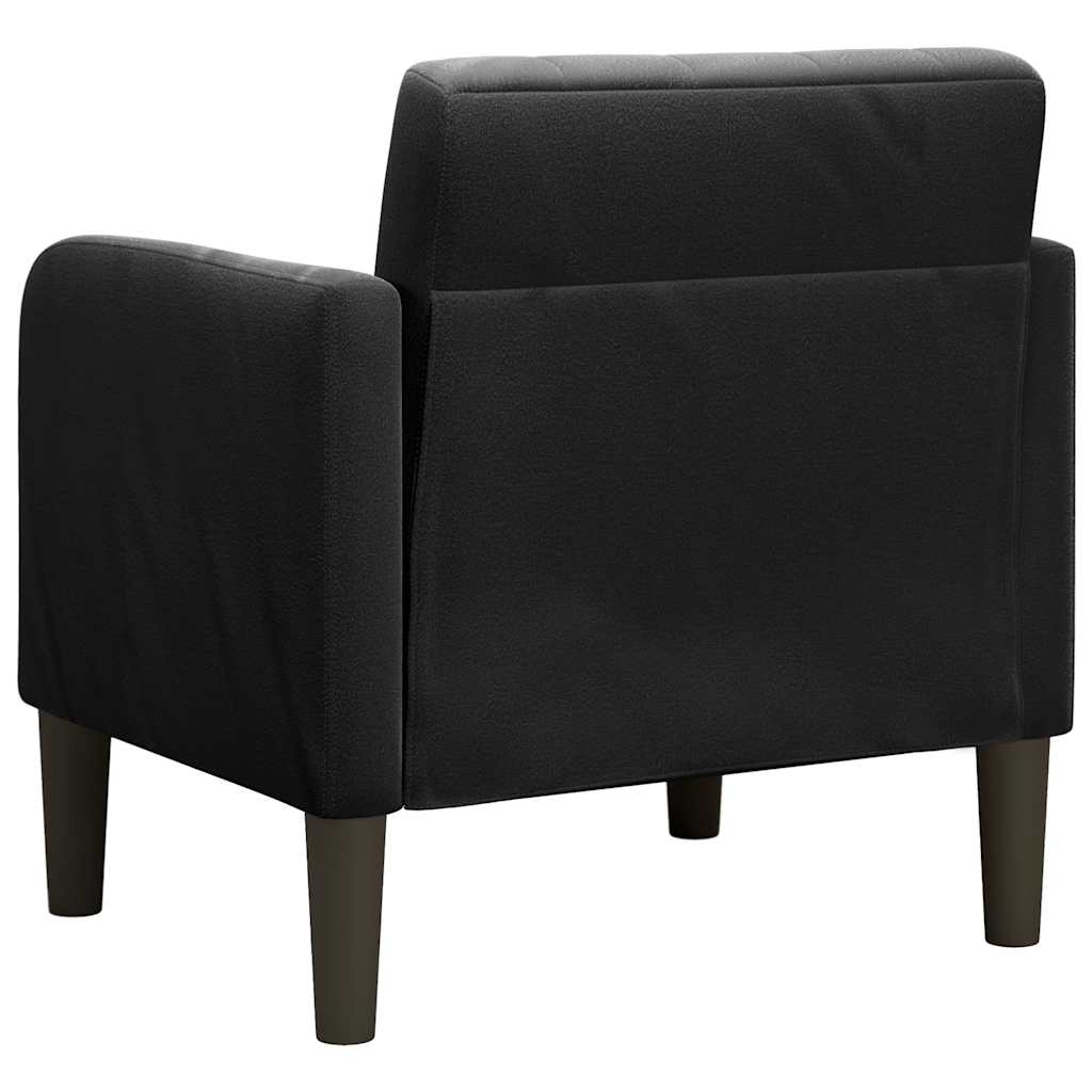 vidaXL Canapea Scaun cu Cotiere Negru 54 cm Catifea