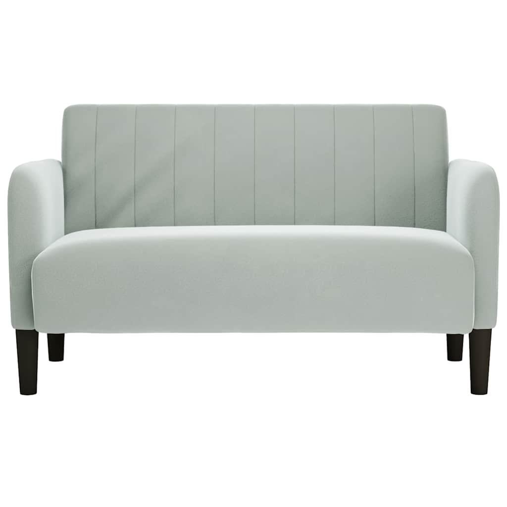 vidaXL Canapea lovesea gri deschis 109 cm catifea