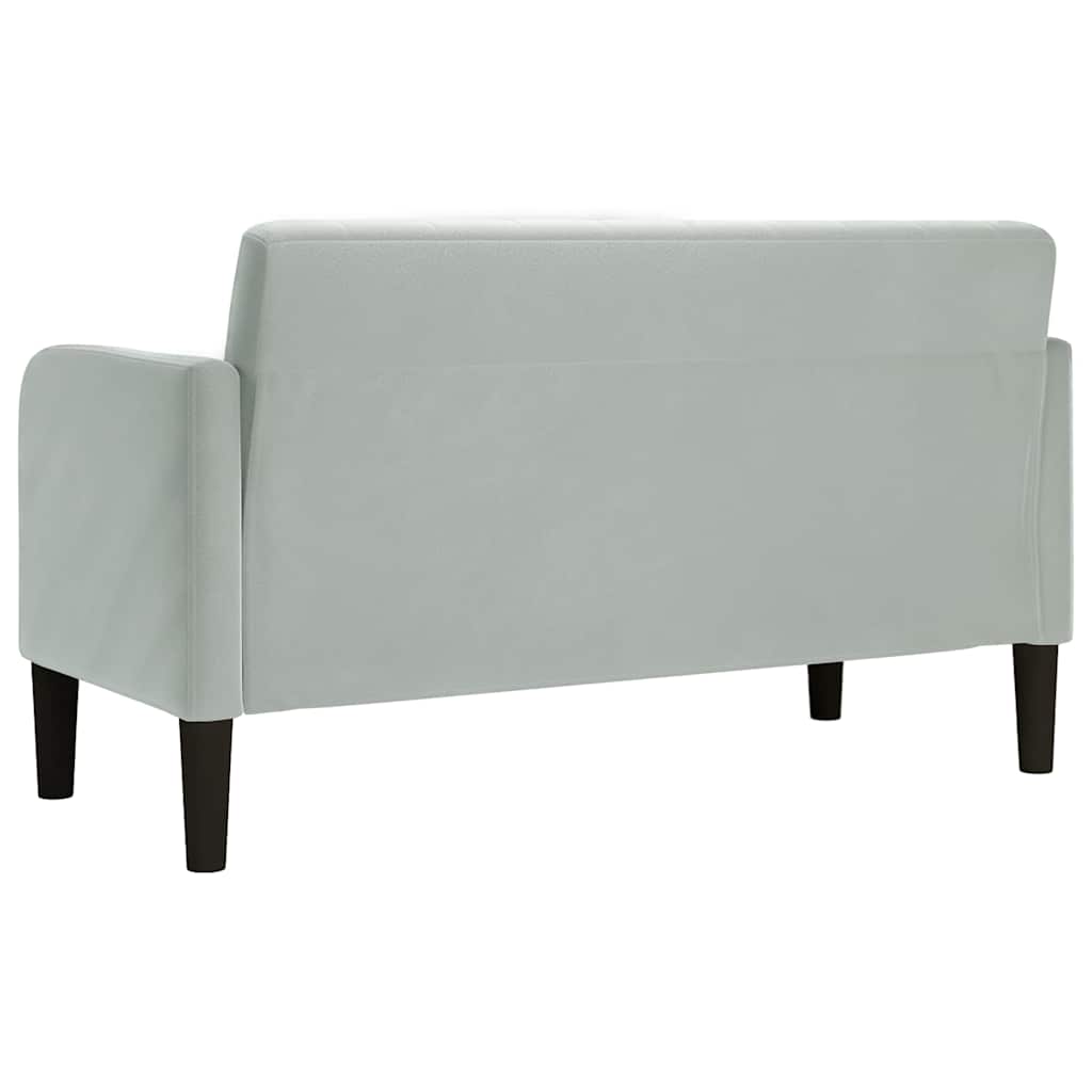 vidaXL Canapea lovesea gri deschis 109 cm catifea