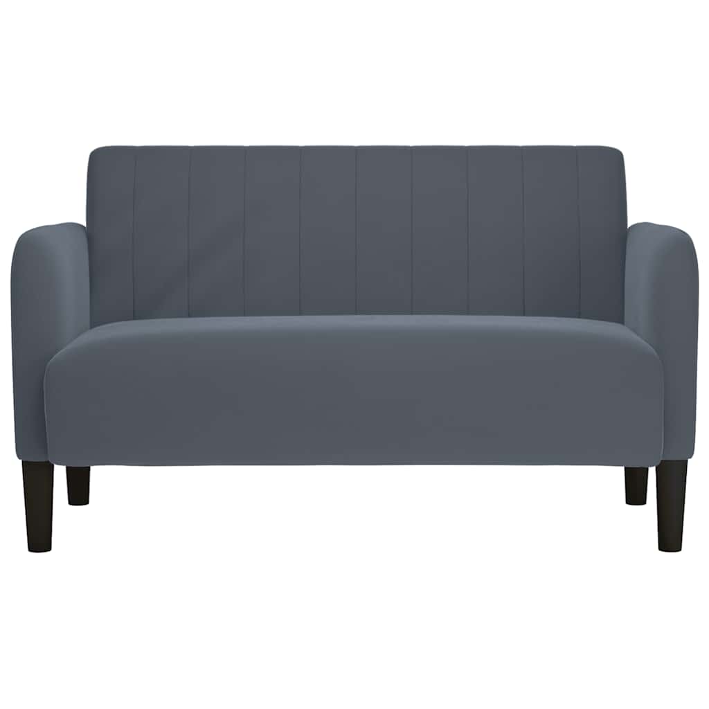 vidaXL Canapea lovesea gri închis 109 cm catifea vidaXL Canapea lovesea gri închis 109 cm catifea