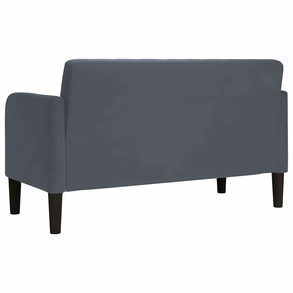 vidaXL Canapea lovesea gri închis 109 cm catifea vidaXL Canapea lovesea gri închis 109 cm catifea