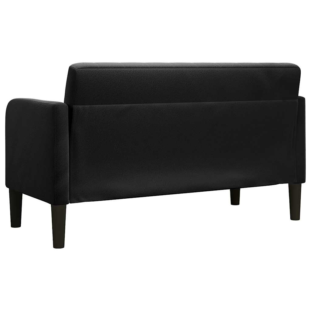 vidaXL Canapea loveseat neagră 109 cm catifea