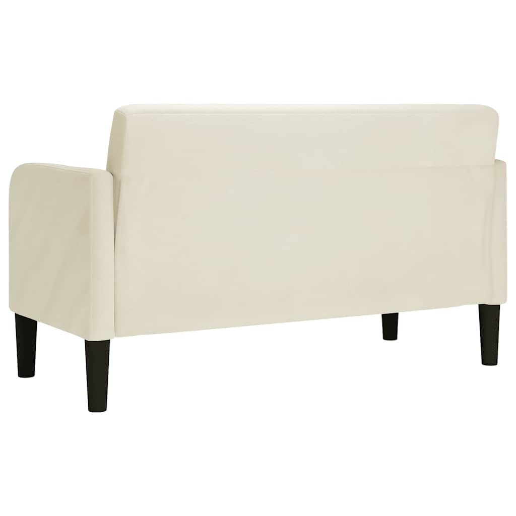 vidaXL Canapea loveseat crem 109 cm catifea
