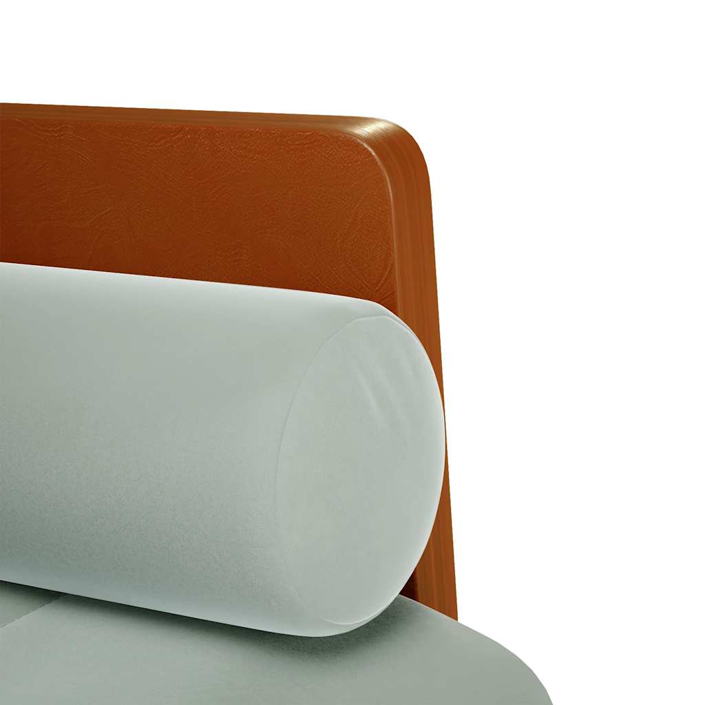 vidaXL Canapea loveseat cu perne de sustinere gri deschis 110 cm vidaXL Canapea loveseat cu perne de sustinere gri deschis 110 cm