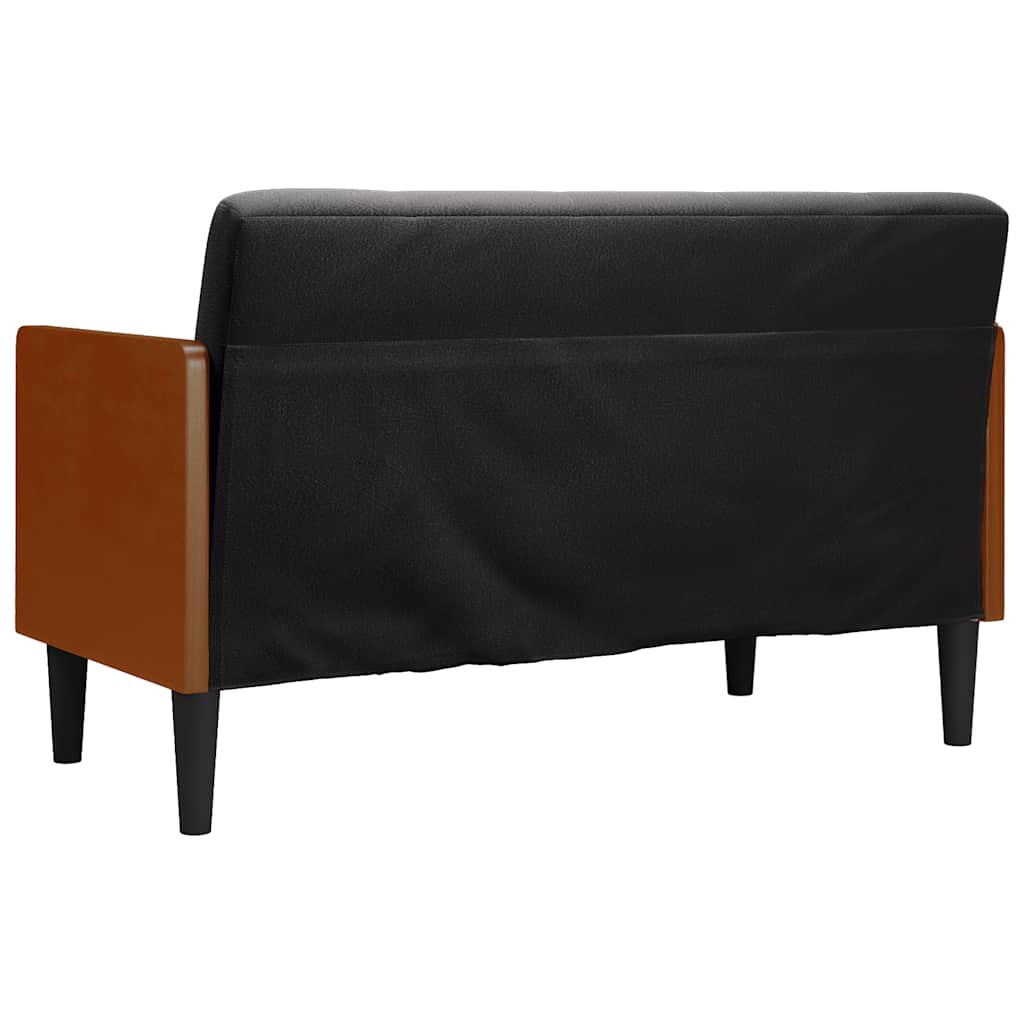 vidaXL Canapea loveseat cu perne de suport negru 110 cm catifea vidaXL Canapea loveseat cu perne de suport negru 110 cm catifea