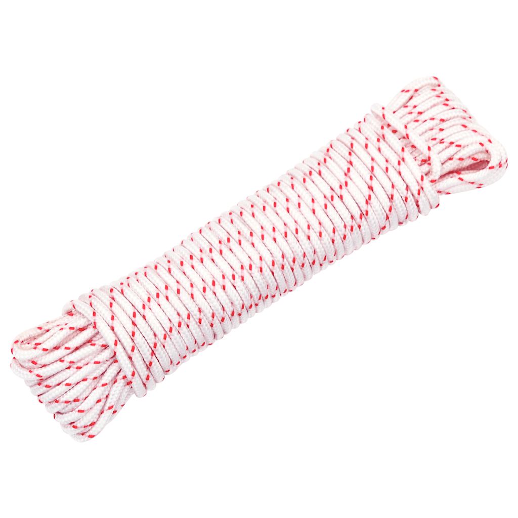 vidaXL Cablu de pornire cu tragere, alb și roșu Ø3 mm 10 m nailon vidaXL Cablu de pornire cu tragere, alb și roșu Ø3 mm 10 m nailon