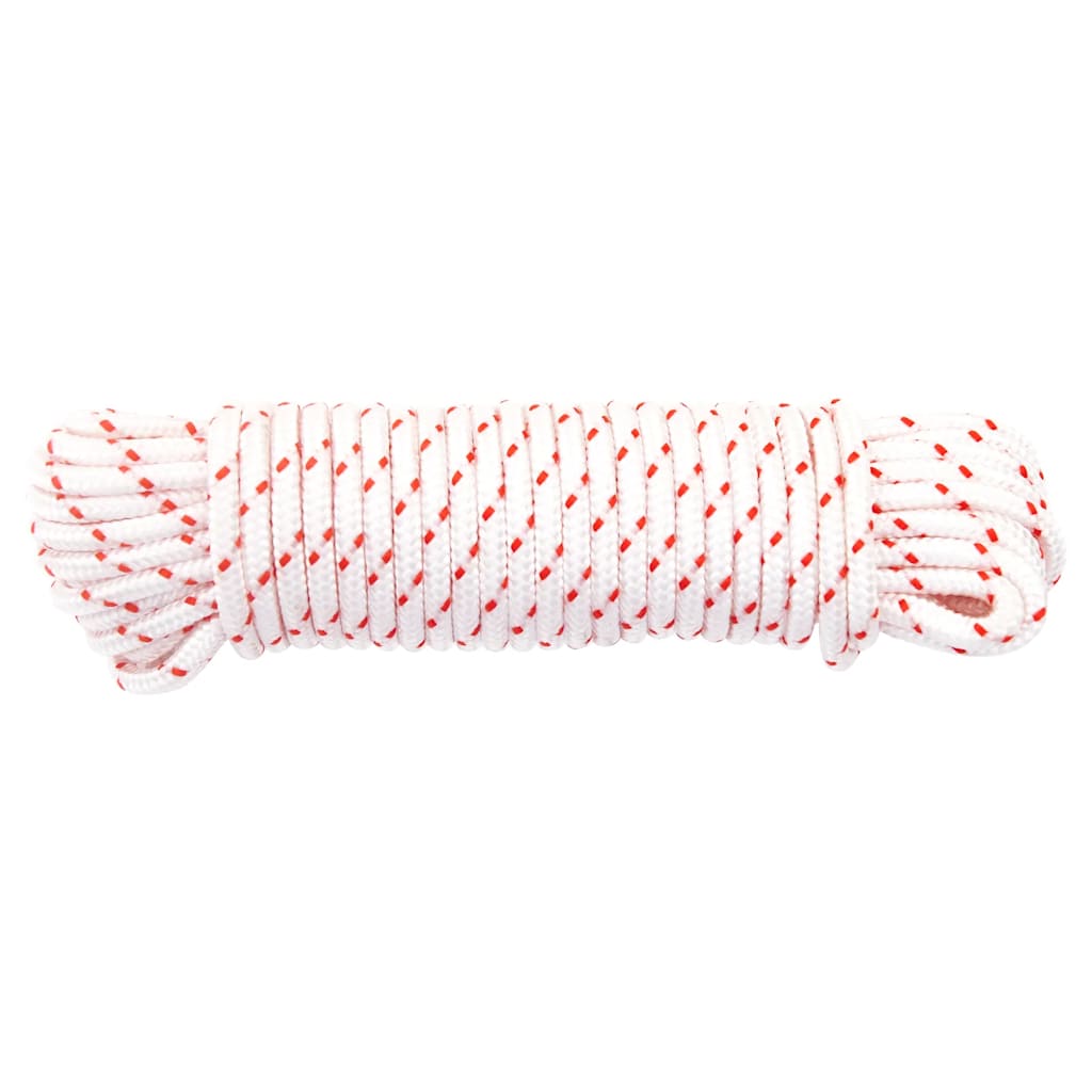 vidaXL Cablu de pornire cu tragere, alb și roșu Ø4 mm 10 m nailon vidaXL Cablu de pornire cu tragere, alb și roșu Ø4 mm 10 m nailon
