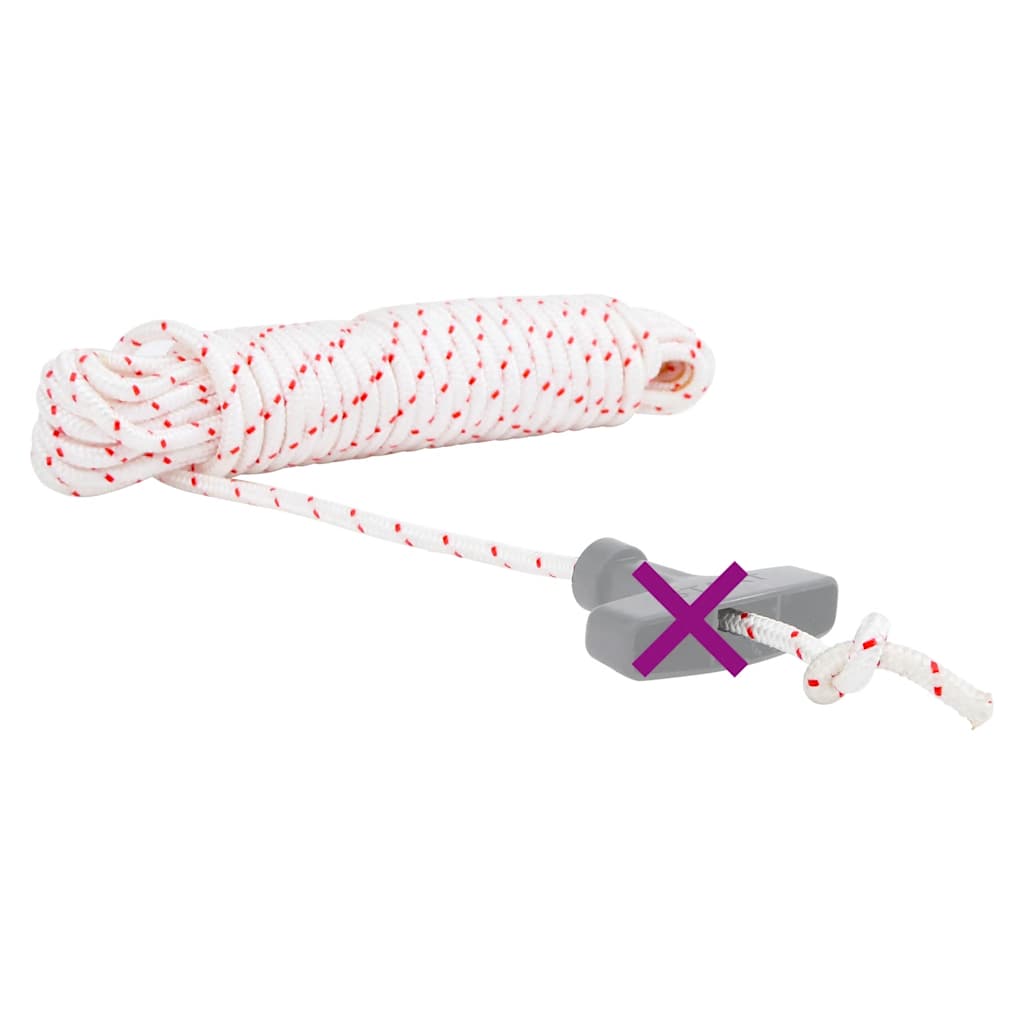 vidaXL Cablu de pornire cu tragere, alb și roșu Ø6 mm 10 m nailon vidaXL Cablu de pornire cu tragere, alb și roșu Ø6 mm 10 m nailon