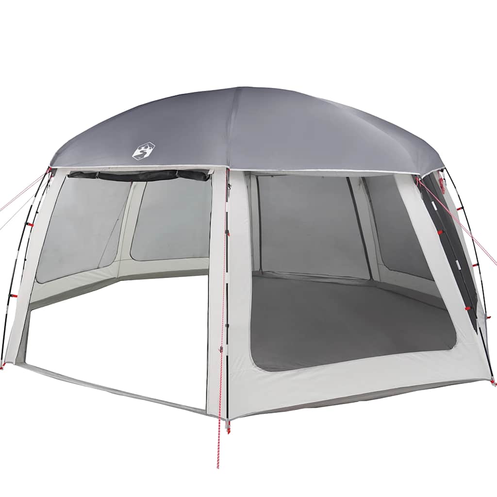 vidaXL Cort de piscină cu pereți detașabili și plasă gri 612x612 cm