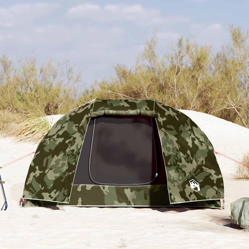 vidaXL Cort de pescuit pentru 3 persoane, camuflaj, rezistent la apă