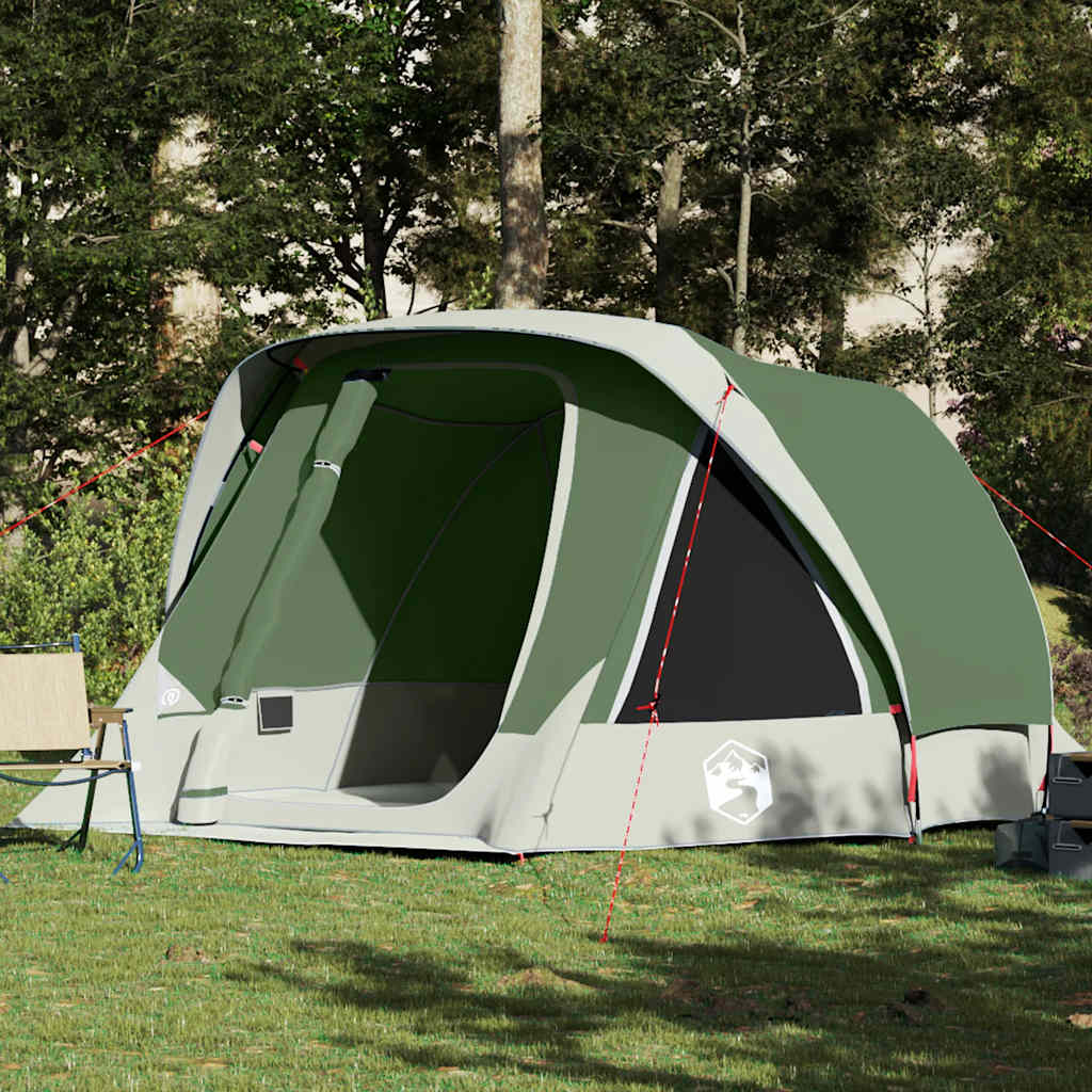 vidaXL Cort de familie pentru 6 persoane, verde, impermeabil vidaXL Cort de familie pentru 6 persoane, verde, impermeabil