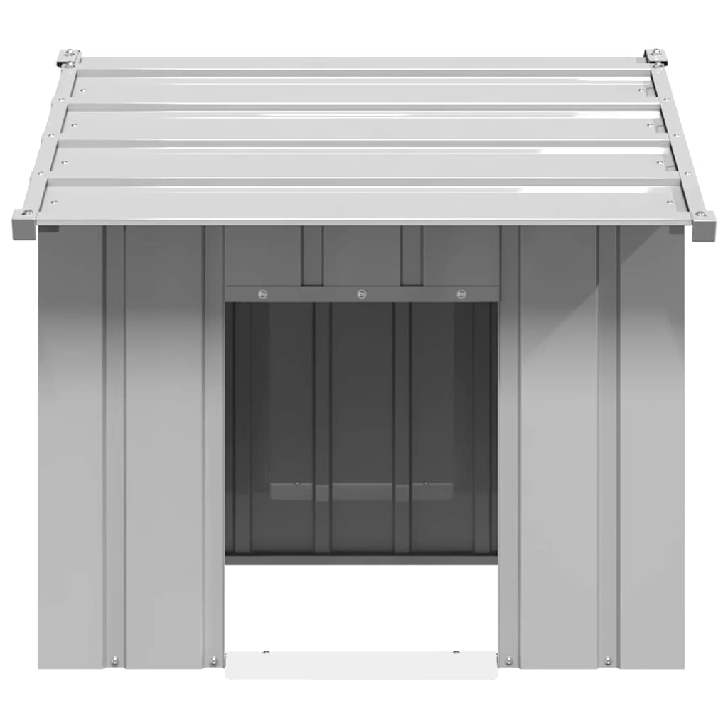 vidaXL Casă pentru câini cu acoperiș 85x107x81 cm oțel galvanizat vidaXL Casă pentru câini cu acoperiș 85x107x81 cm oțel galvanizat