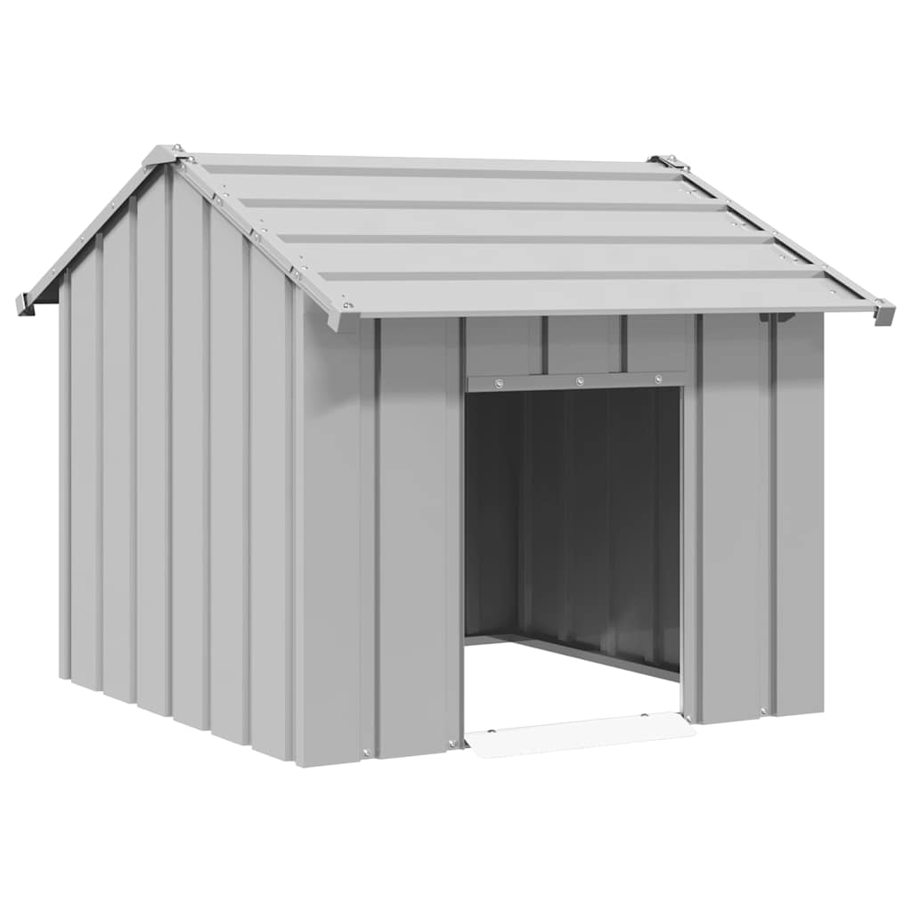 vidaXL Casă pentru câini cu acoperiș 85x107x81 cm oțel galvanizat vidaXL Casă pentru câini cu acoperiș 85x107x81 cm oțel galvanizat
