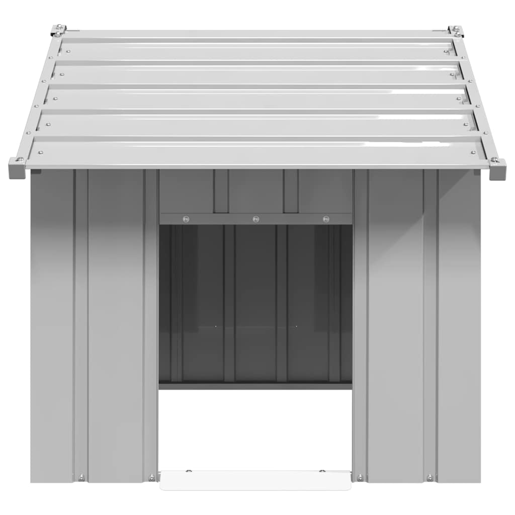 vidaXL Casă pentru câini cu acoperiș 83x130x85 cm oțel galvanizat vidaXL Casă pentru câini cu acoperiș 83x130x85 cm oțel galvanizat