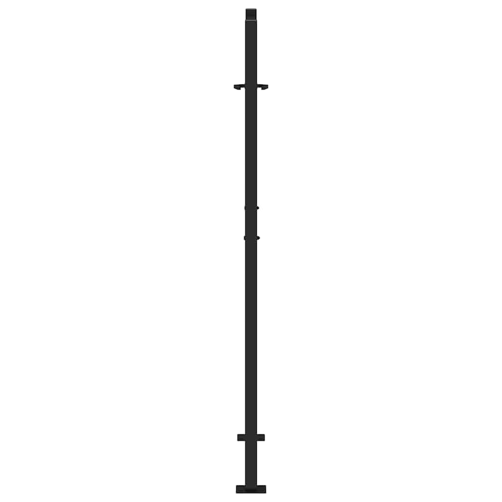 vidaXL Poarta de gradina neagra 105x155 cm Design cu lumina din otel