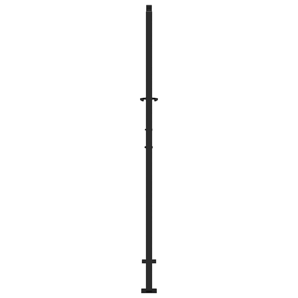 vidaXL Poarta de gradina neagra 105x180 cm Design cu lumina din otel