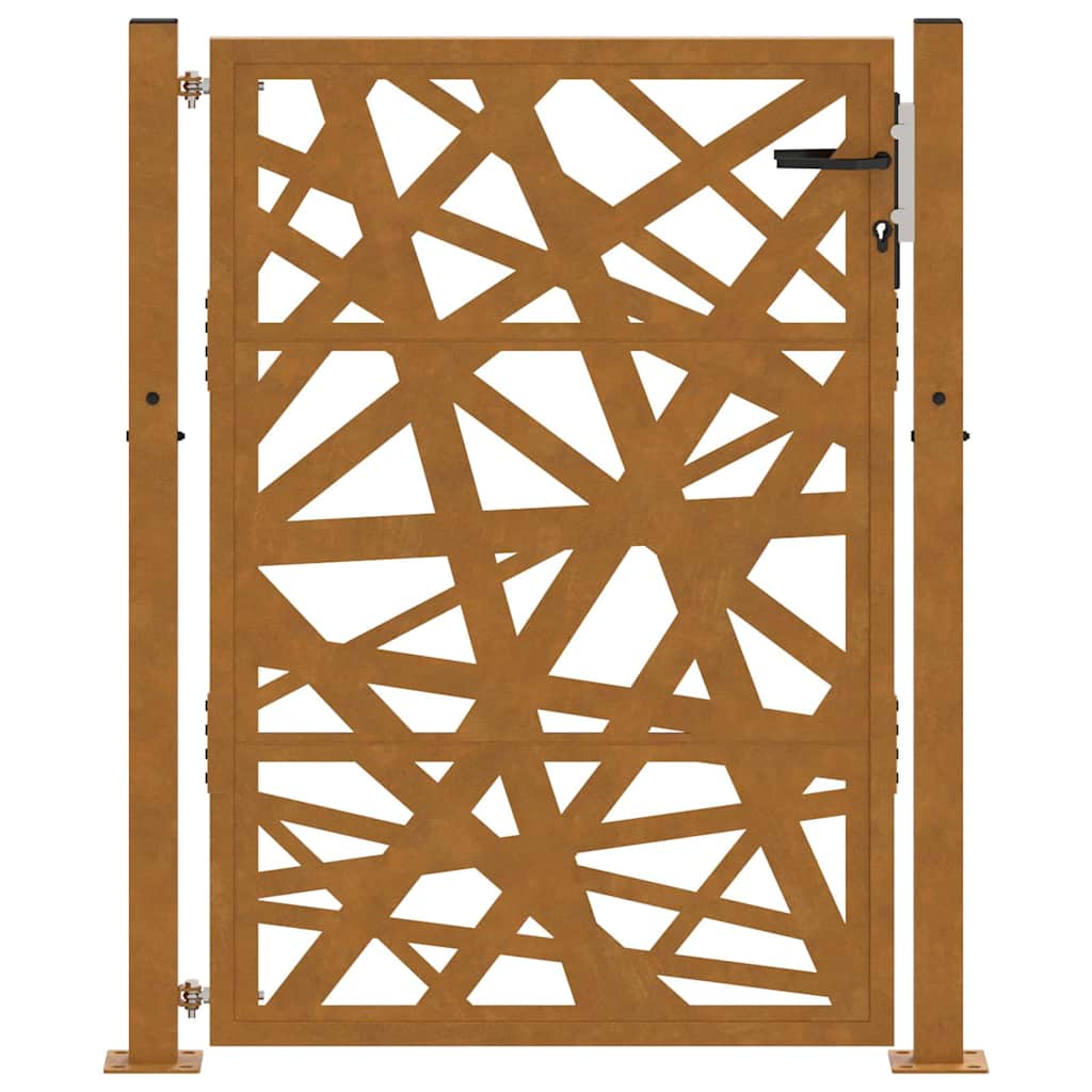 vidaXL Poarta de gradina Design cu lumina otel rezistent la intemperii vidaXL Poarta de gradina Design cu lumina otel rezistent la intemperii