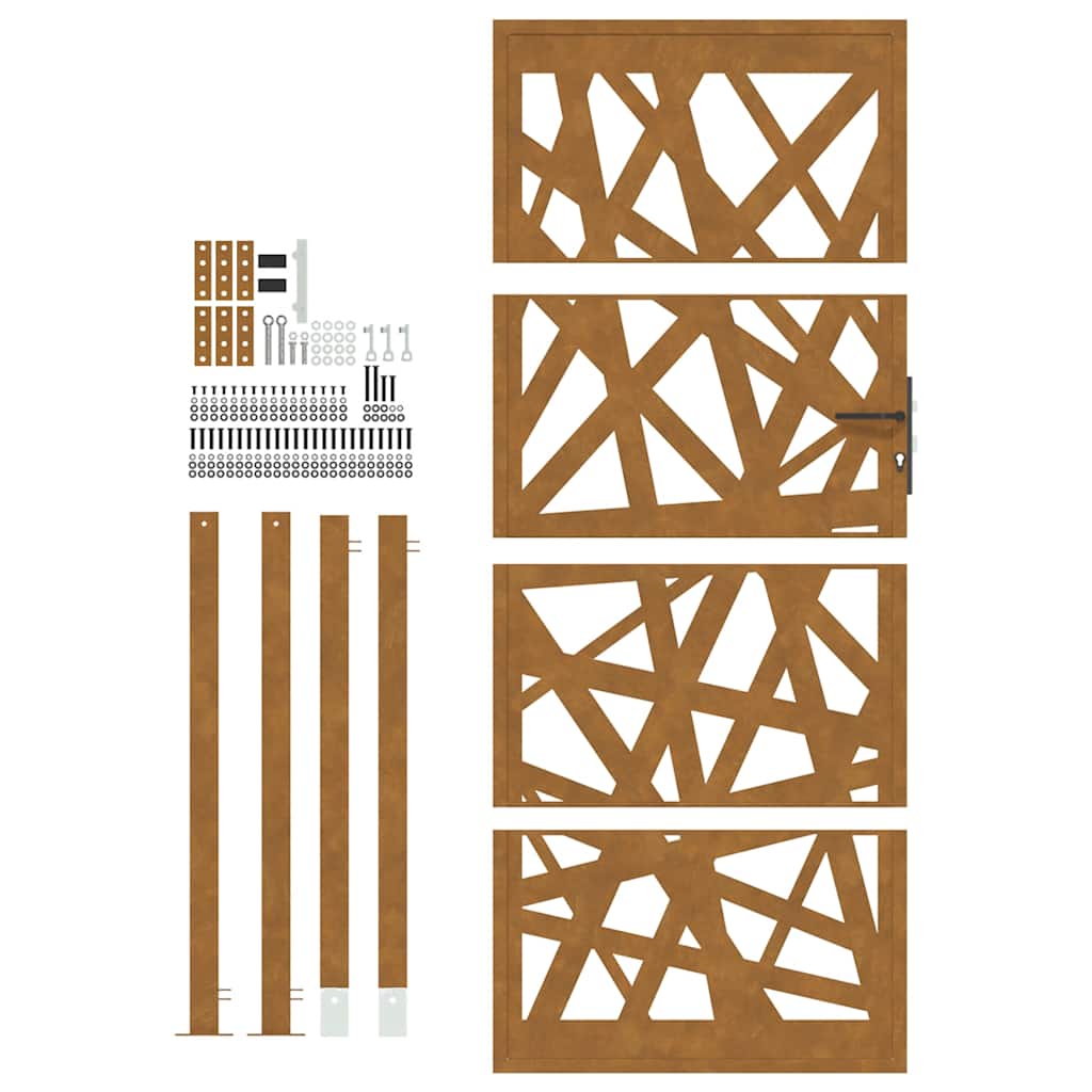 vidaXL Poarta de gradina Design cu lumina otel rezistent la intemperii