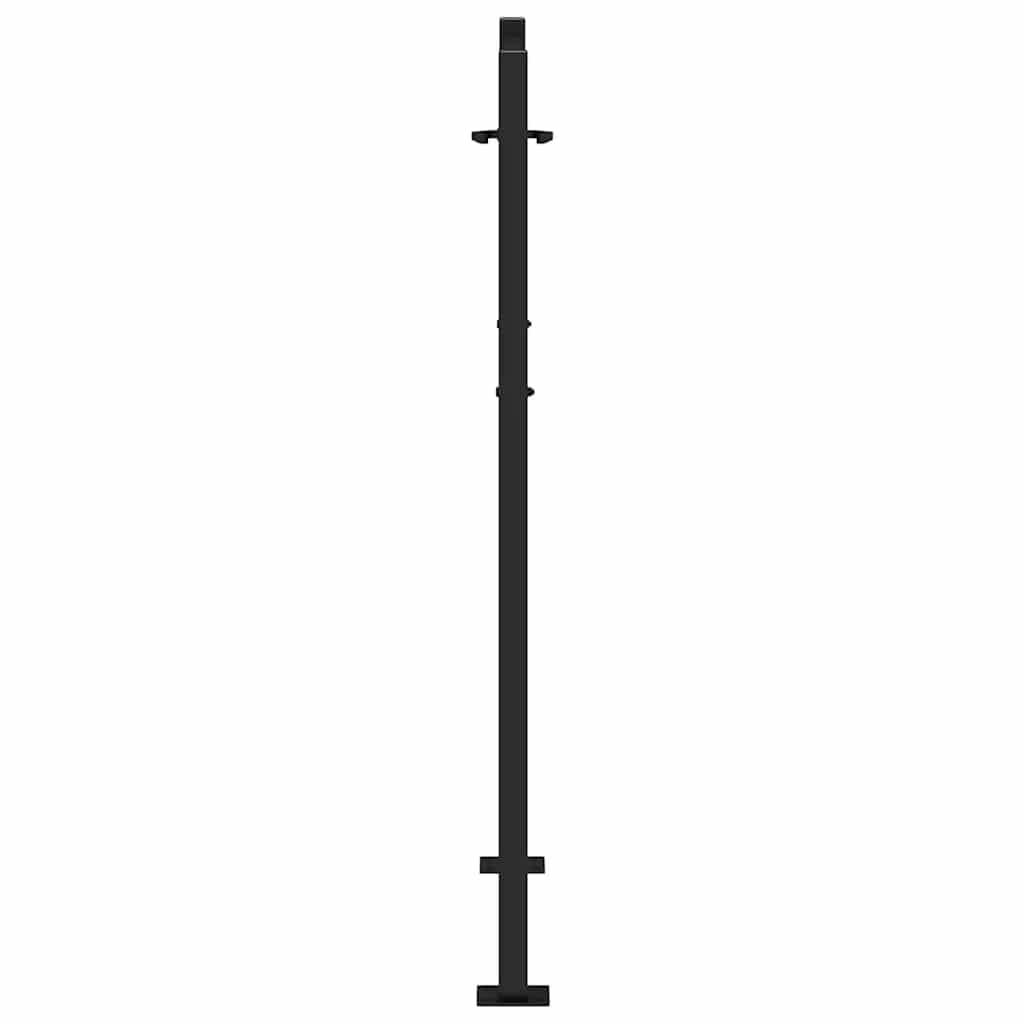 vidaXL Poarta de gradina neagra 105x130 cm Design cu frunze de otel vidaXL Poarta de gradina neagra 105x130 cm Design cu frunze de otel