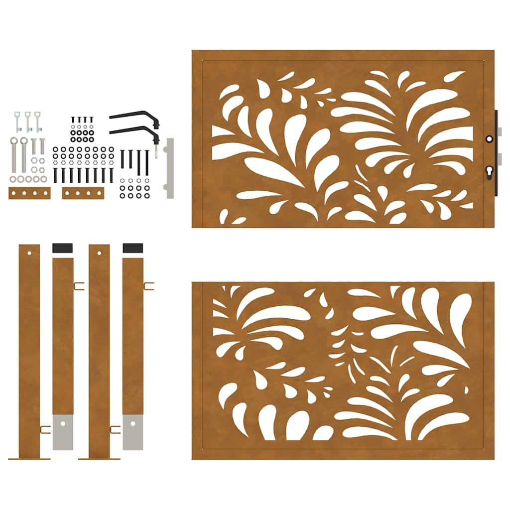 vidaXL Poarta de gradina Design ondulat otel rezistent la intemperii vidaXL Poarta de gradina Design ondulat otel rezistent la intemperii