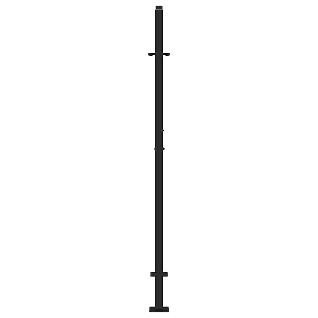 vidaXL Poartă de grădină neagră 105x155 cm Design cu urme de oțel