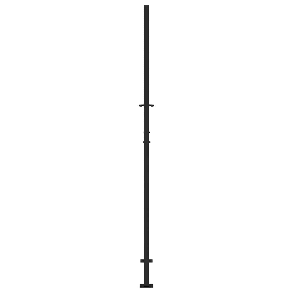 vidaXL Poartă de grădină neagră 105x205 cm Design cu urme de oțel vidaXL Poartă de grădină neagră 105x205 cm Design cu urme de oțel