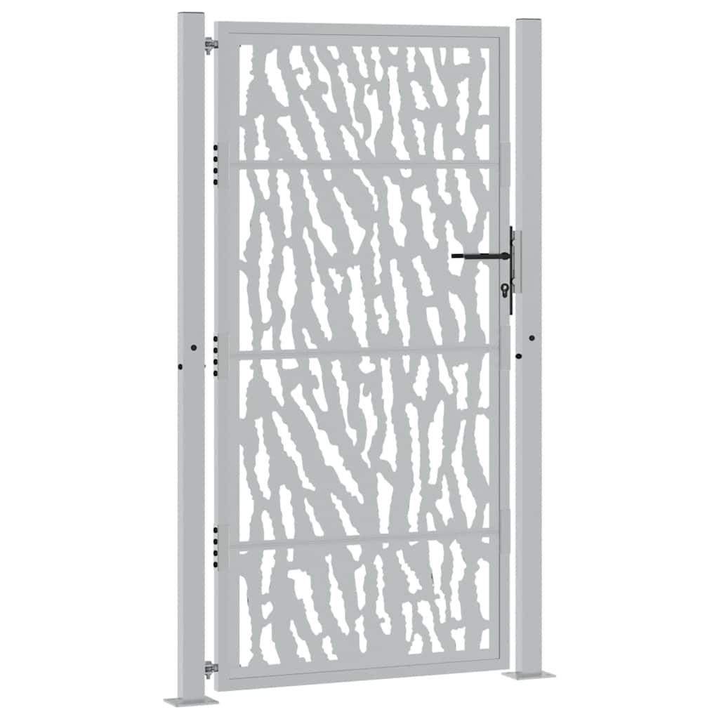 vidaXL Poartă de grădină Design cu urme oțel rezistent la intemperii vidaXL Poartă de grădină Design cu urme oțel rezistent la intemperii