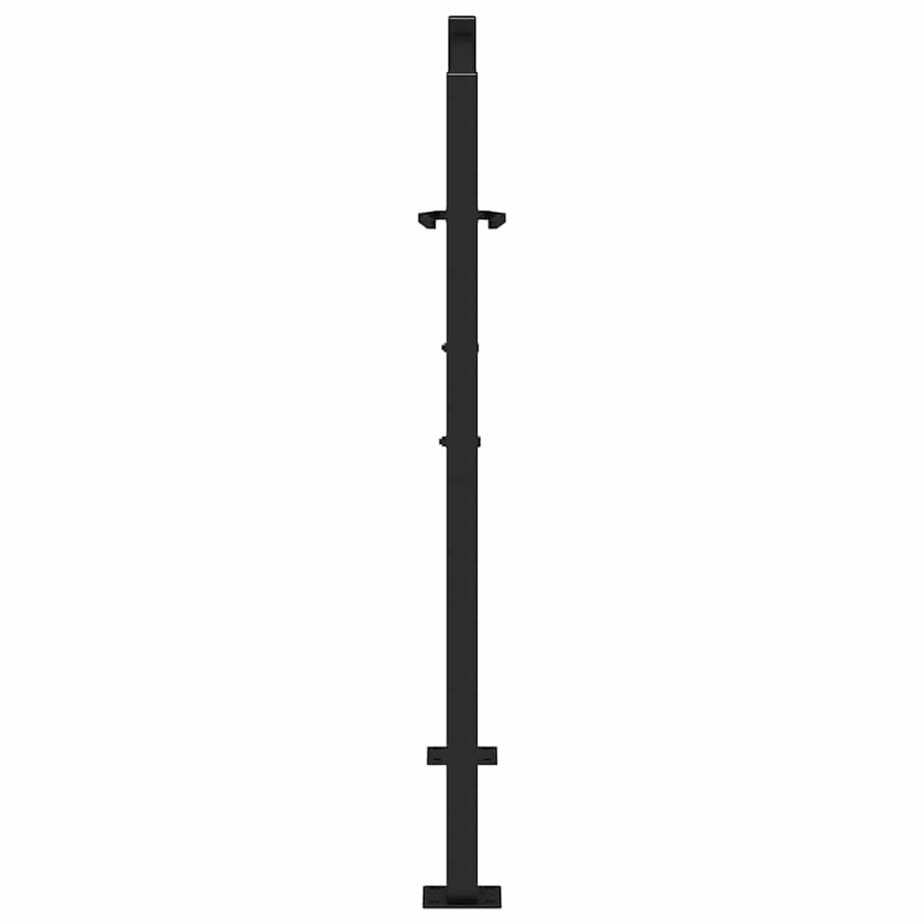 vidaXL Poartă de grădină neagră 105x106 cm Design în cruce de oțel