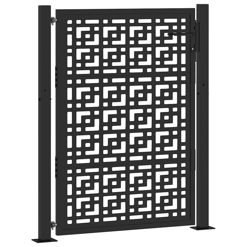vidaXL Poartă de grădină neagră 105x130 cm Design în cruce de oțel vidaXL Poartă de grădină neagră 105x130 cm Design în cruce de oțel