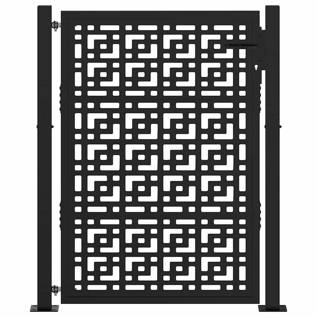 vidaXL Poartă de grădină neagră 105x130 cm Design în cruce de oțel vidaXL Poartă de grădină neagră 105x130 cm Design în cruce de oțel