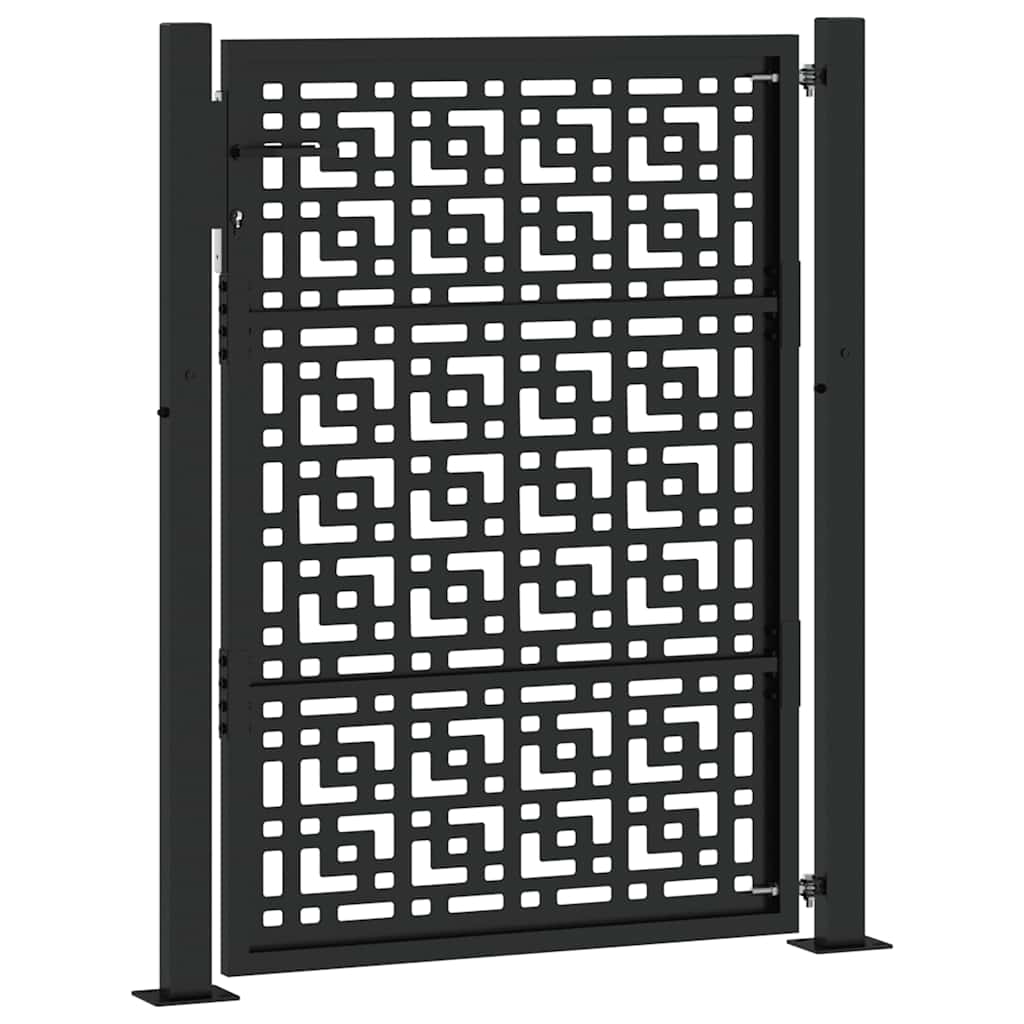 vidaXL Poartă de grădină neagră 105x130 cm Design în cruce de oțel vidaXL Poartă de grădină neagră 105x130 cm Design în cruce de oțel