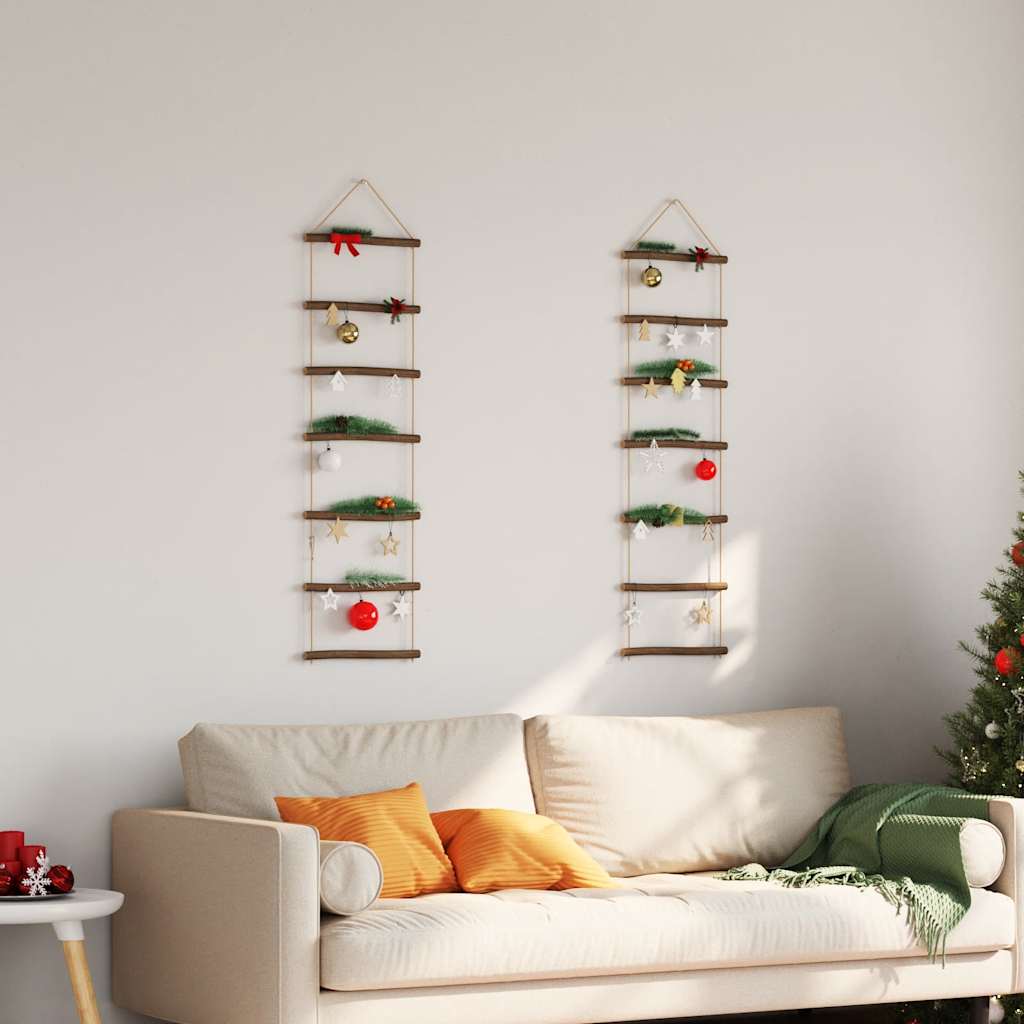 vidaXL Decoratiuni de perete în formă de scară 2 buc Ramă naturală vidaXL Decoratiuni de perete în formă de scară 2 buc Ramă naturală