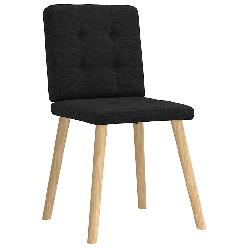 vidaXL Scaune de bucătărie, 2 buc. negru, textil vidaXL Scaune de bucătărie, 2 buc. negru, textil