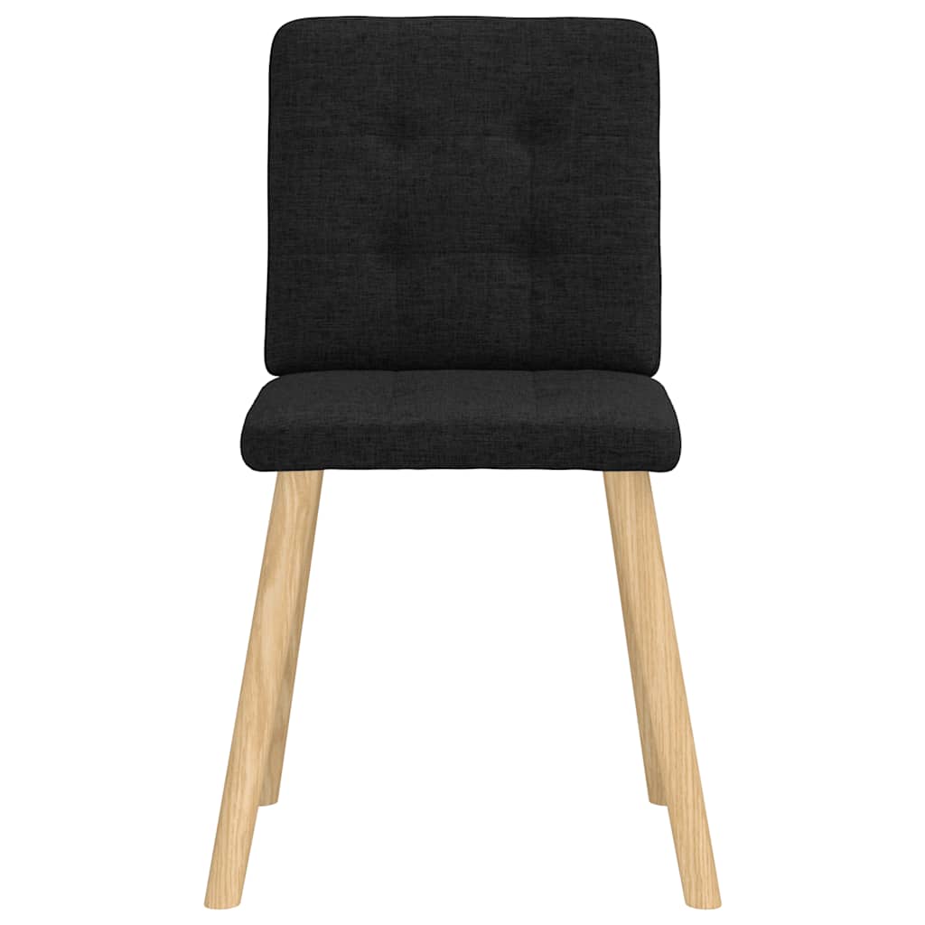vidaXL Scaune de bucătărie, 2 buc. negru, textil vidaXL Scaune de bucătărie, 2 buc. negru, textil