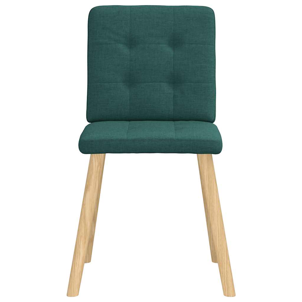 vidaXL Scaune de bucătărie, 2 buc., verde închis, material textil vidaXL Scaune de bucătărie, 2 buc., verde închis, material textil