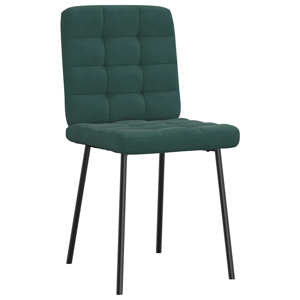 vidaXL Scaune de sufragerie, 2 buc., verde închis, catifea vidaXL Scaune de sufragerie, 2 buc., verde închis, catifea