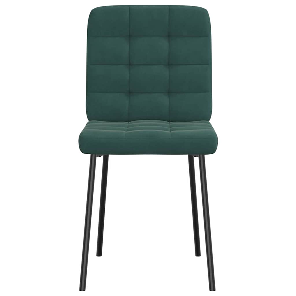 vidaXL Scaune de sufragerie, 2 buc., verde închis, catifea vidaXL Scaune de sufragerie, 2 buc., verde închis, catifea