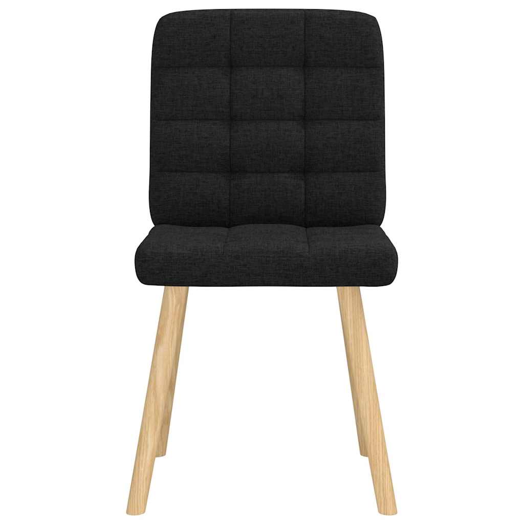 vidaXL Scaune de bucătărie, 2 buc. negru, textil