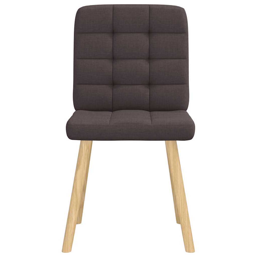 vidaXL Scaune de masă, 2 buc., maro închis, material textil vidaXL Scaune de masă, 2 buc., maro închis, material textil