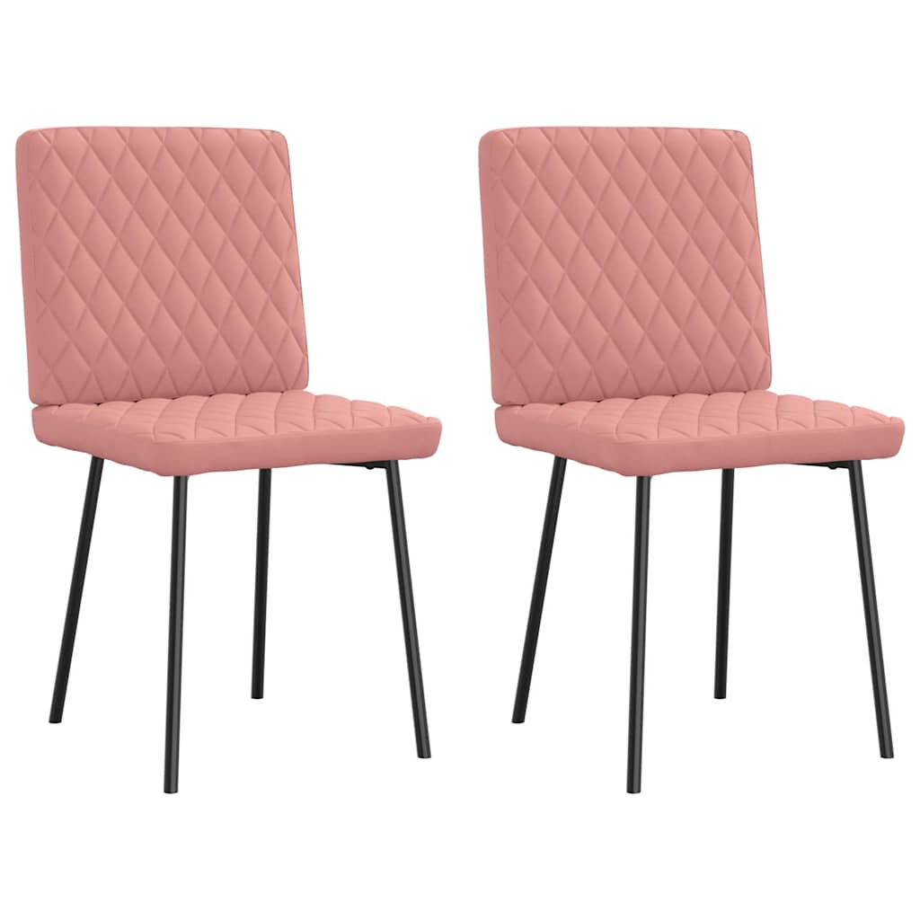 vidaXL Scaune de sufragerie 2 buc piele artificială roz vidaXL Scaune de sufragerie 2 buc piele artificială roz