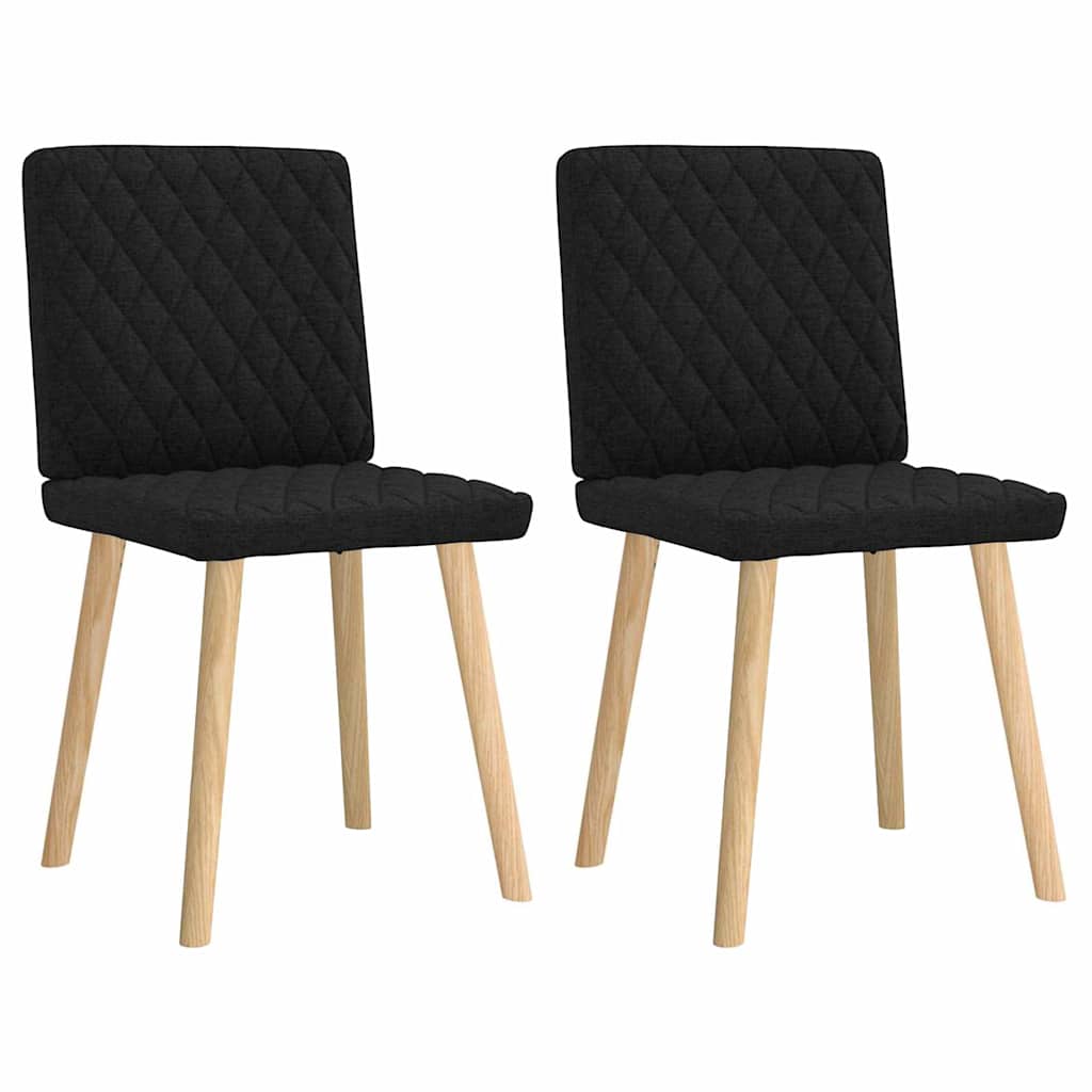 vidaXL Scaune de bucătărie, 2 buc. negru, textil vidaXL Scaune de bucătărie, 2 buc. negru, textil