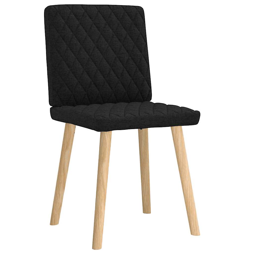 vidaXL Scaune de bucătărie, 2 buc. negru, textil vidaXL Scaune de bucătărie, 2 buc. negru, textil