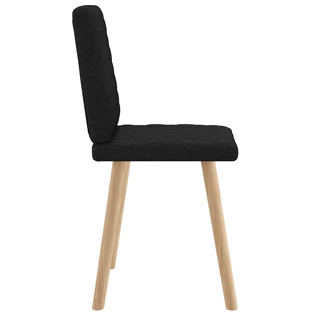 vidaXL Scaune de bucătărie, 2 buc. negru, textil vidaXL Scaune de bucătărie, 2 buc. negru, textil