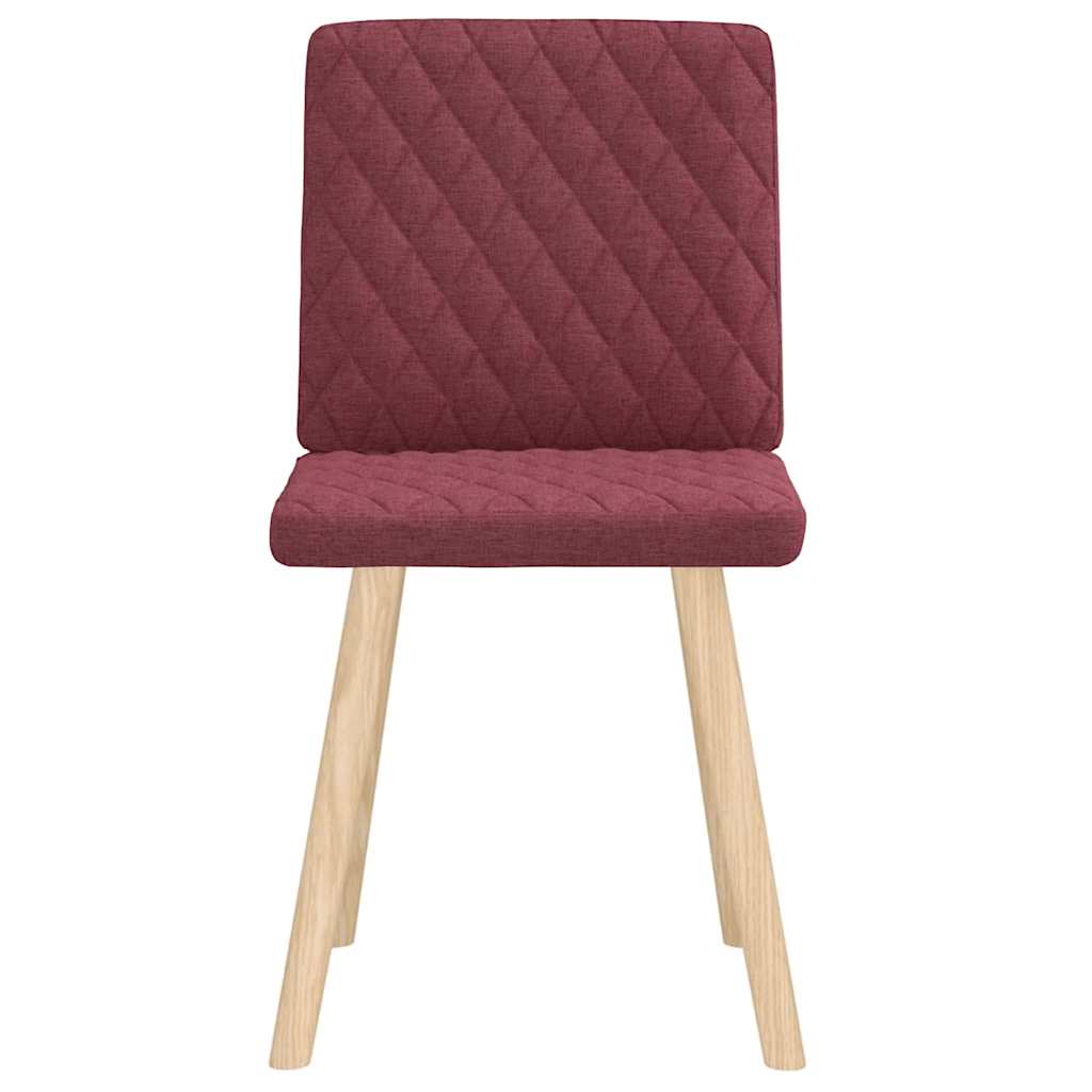 vidaXL Scaune de bucătărie, 2 buc., roșu vin, material textil vidaXL Scaune de bucătărie, 2 buc., roșu vin, material textil