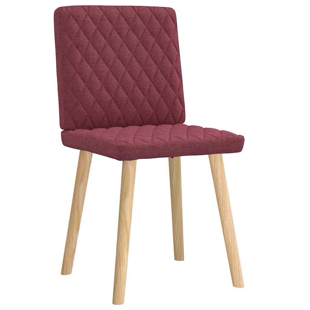 vidaXL Scaune de bucătărie, 2 buc., roșu vin, material textil vidaXL Scaune de bucătărie, 2 buc., roșu vin, material textil