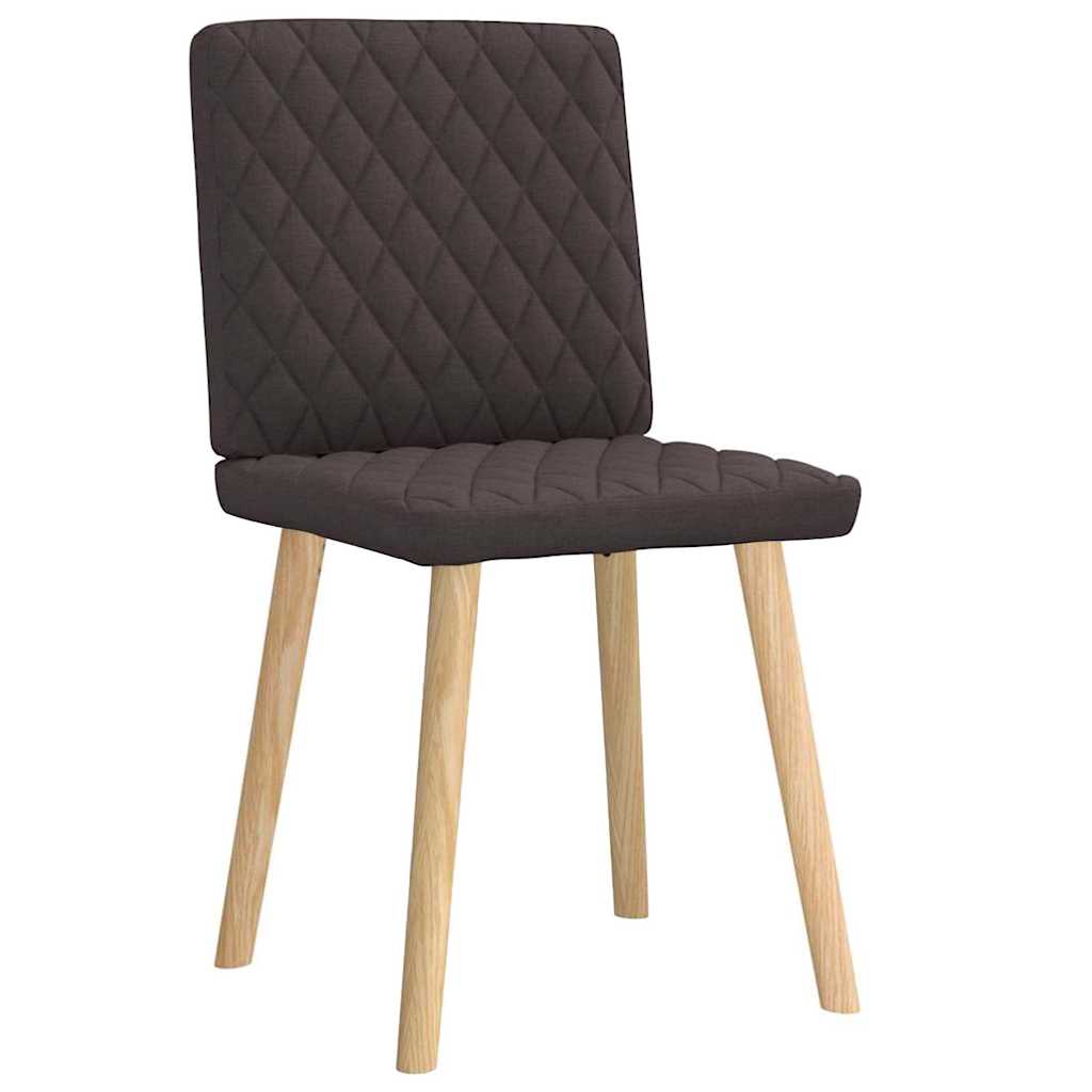 vidaXL Scaune de masă, 2 buc., maro închis, material textil vidaXL Scaune de masă, 2 buc., maro închis, material textil