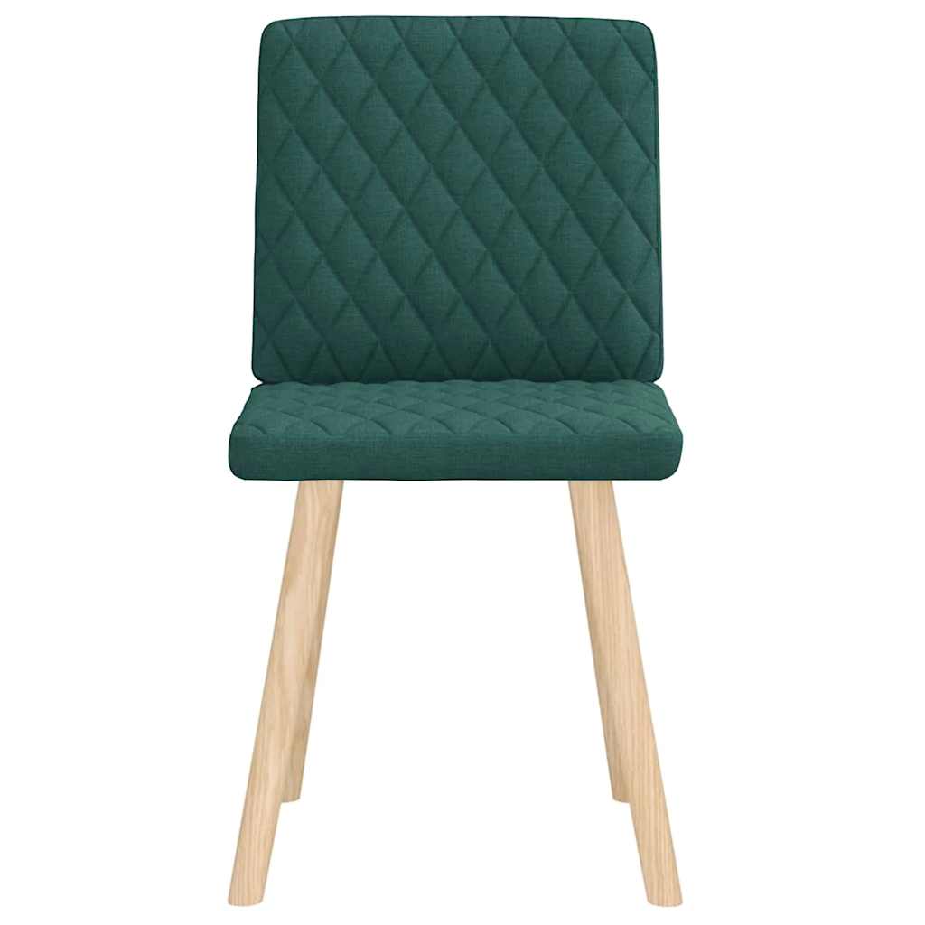 vidaXL Scaune de bucătărie, 2 buc., verde închis, material textil vidaXL Scaune de bucătărie, 2 buc., verde închis, material textil